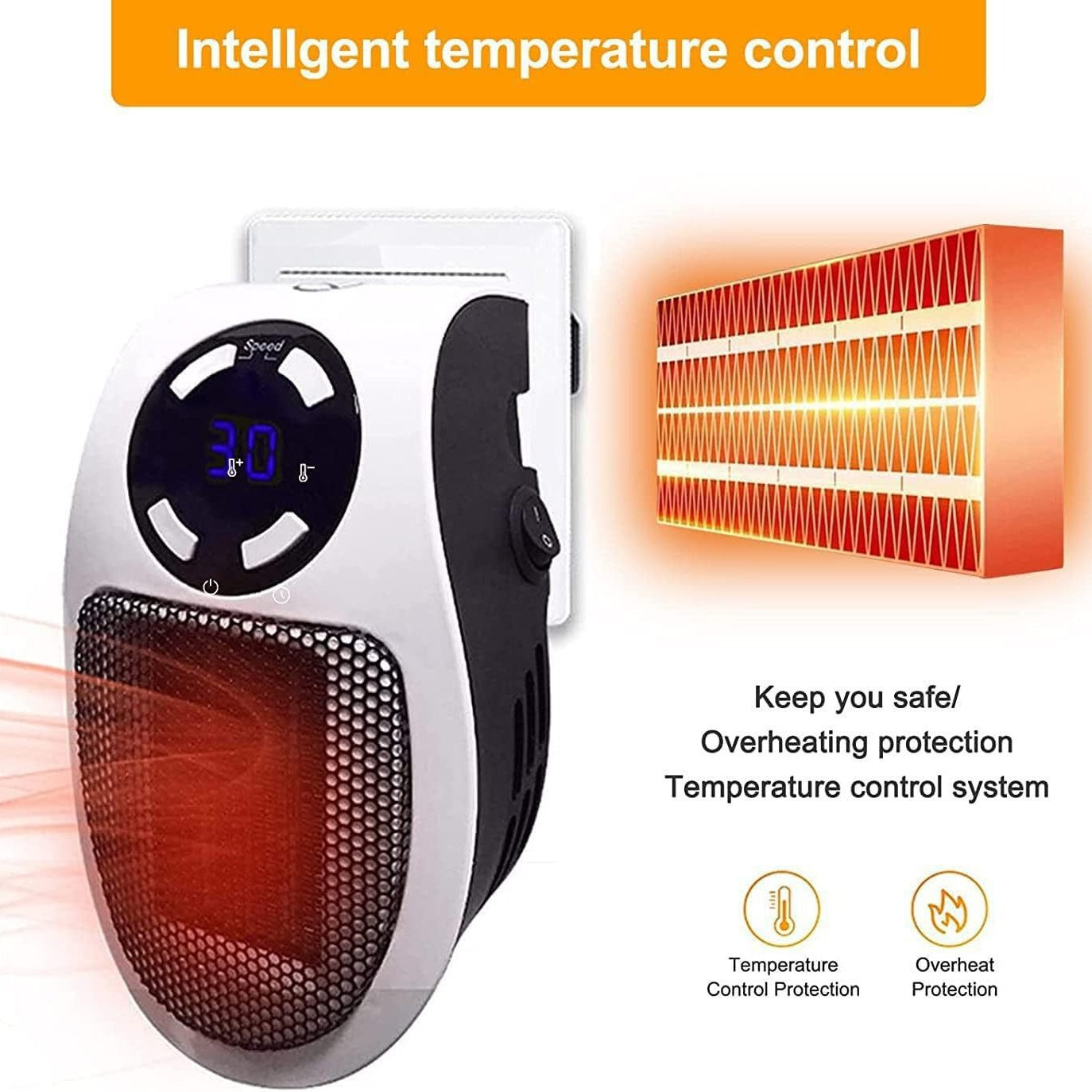Household Heater Mini Portable Hot Air Fan Mini Instant Heater Small Small Sun Remote Control Heater