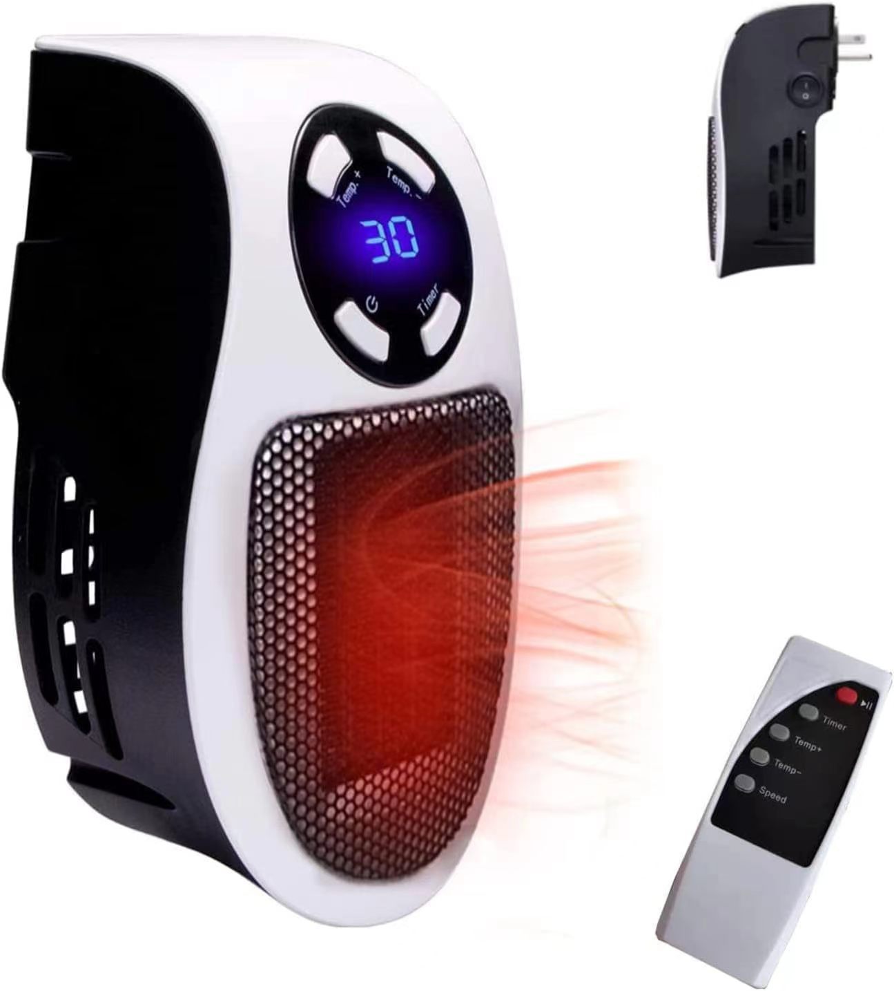 Household Heater Mini Portable Hot Air Fan Mini Instant Heater Small Small Sun Remote Control Heater